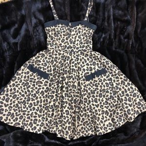 Full circle leopard print dress